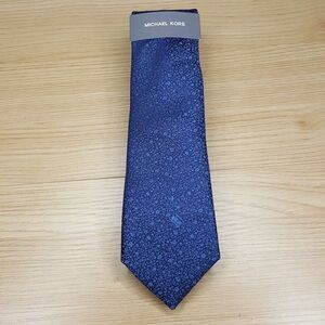 MICHAEL KORS Mens Neck Tie Blue Floral Silk Blend Pointed Classic